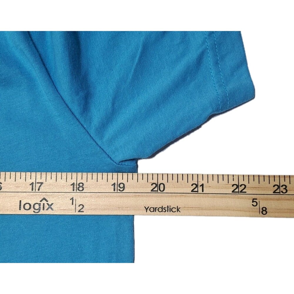 Pass Love No Judgment Weed T-shirt Short Sleeve Blue Crew Neck Funny Unisex EUC - Picture 5 of 7